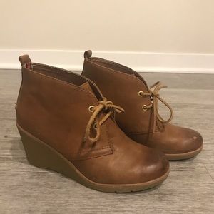 Sperry Topsider Harlow Cognac Boots, wedge 7.5